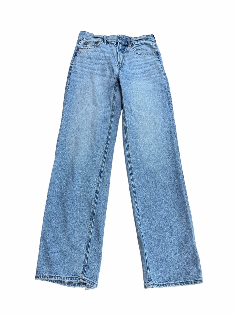 American Eagle Women's High Rise Stovepipe Light Wash Jeans | Size 00 Long